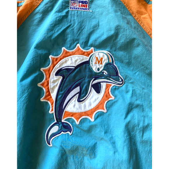 Miami Dolphins 90s STARTER Track Suit jacket pants windbreaker L XL teal NFL vtg - Picture 9 of 10
